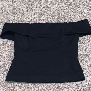 Anthropology off the shoulder black top